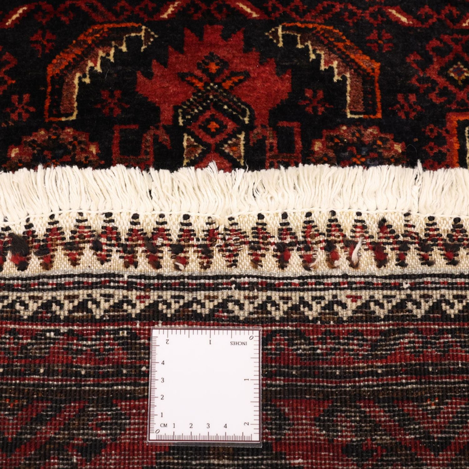 Løber Baluch-tæppe - 190 x 99 cm - mørkerød