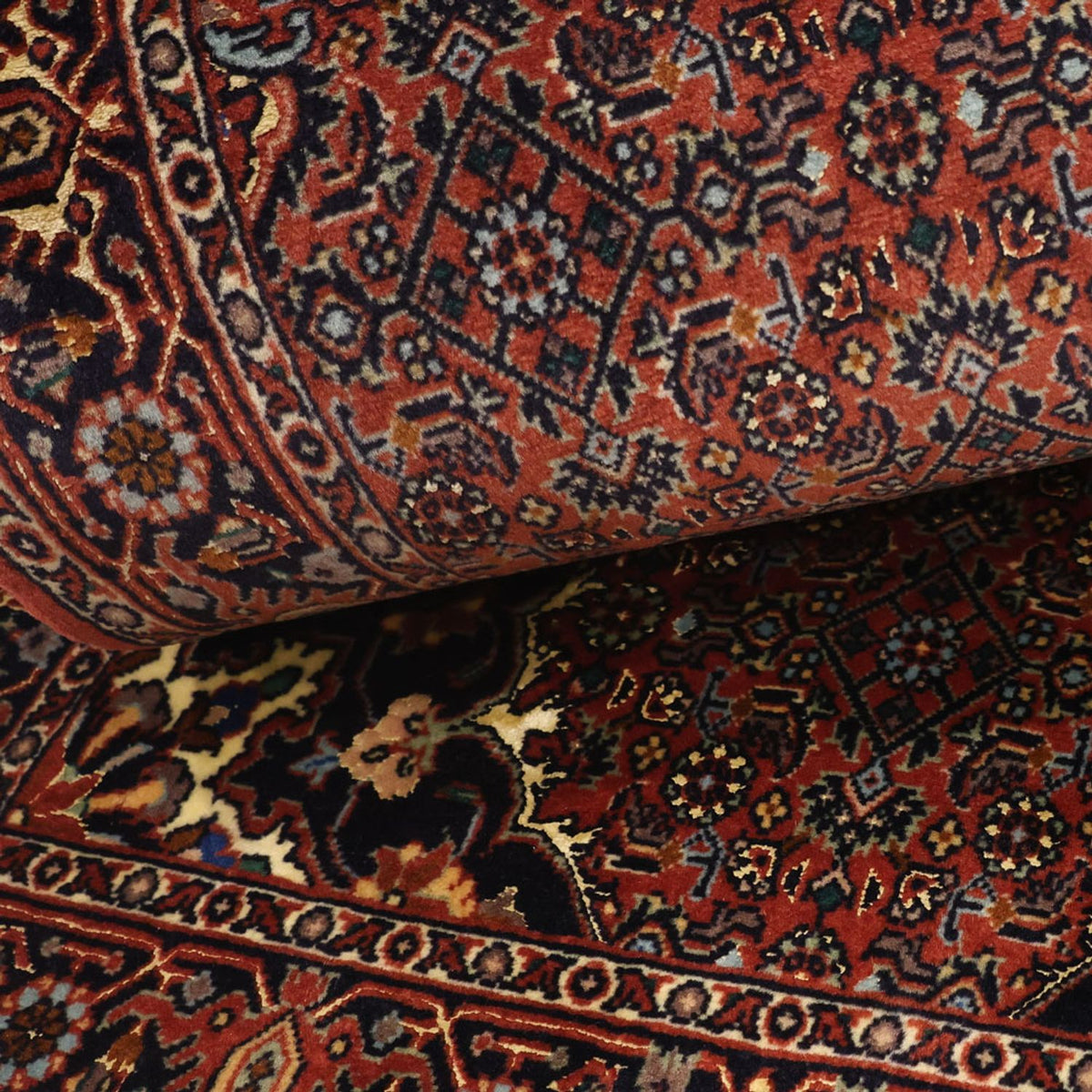 Persisk tæppe - Bijar - Royal - 150 x 70 cm - mørkerød