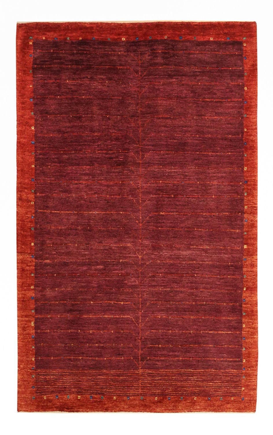 Gabbeh-tæppe - Kashkuli Persisk - 130 x 81 cm - mørkerød