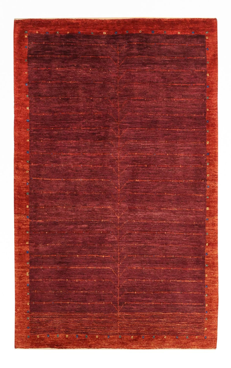 Gabbeh-tæppe - Kashkuli Persisk - 130 x 81 cm - mørkerød