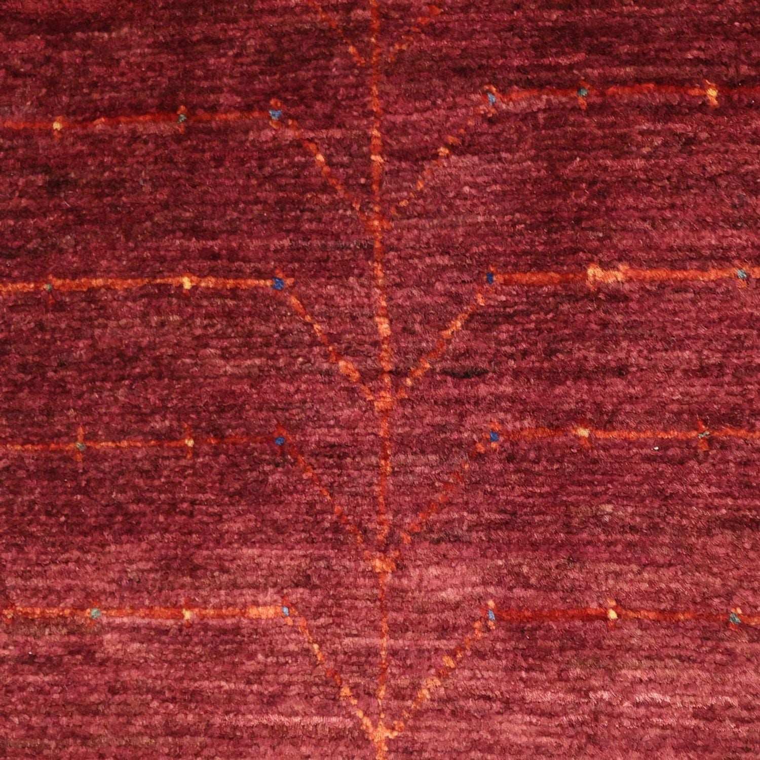 Gabbeh-tæppe - Kashkuli Persisk - 130 x 81 cm - mørkerød