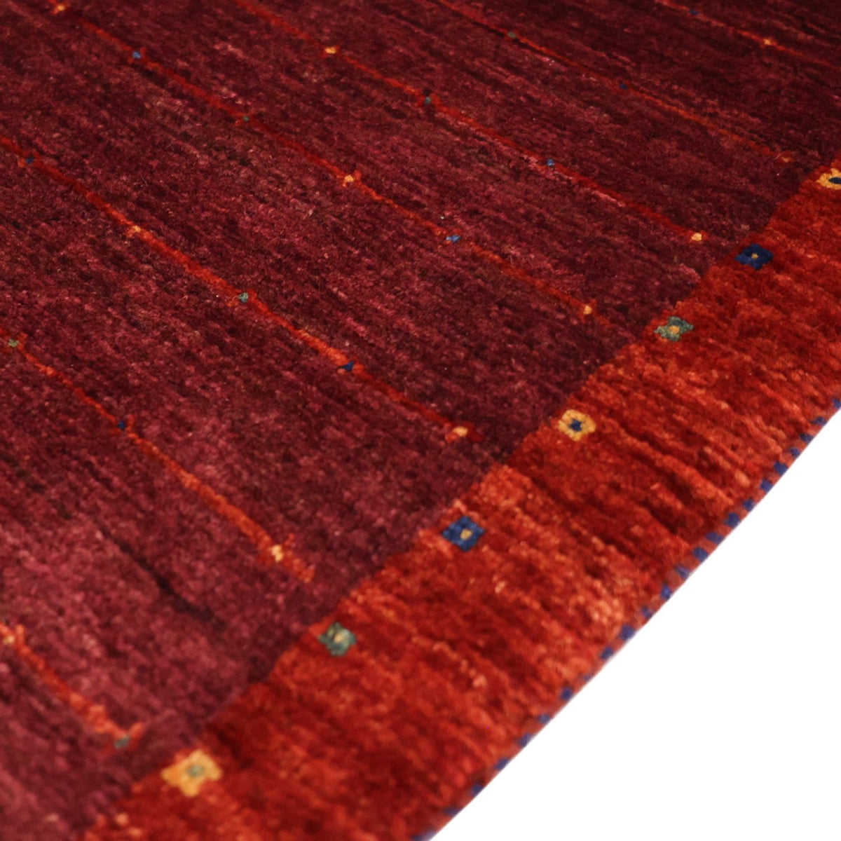 Gabbeh-tæppe - Kashkuli Persisk - 130 x 81 cm - mørkerød