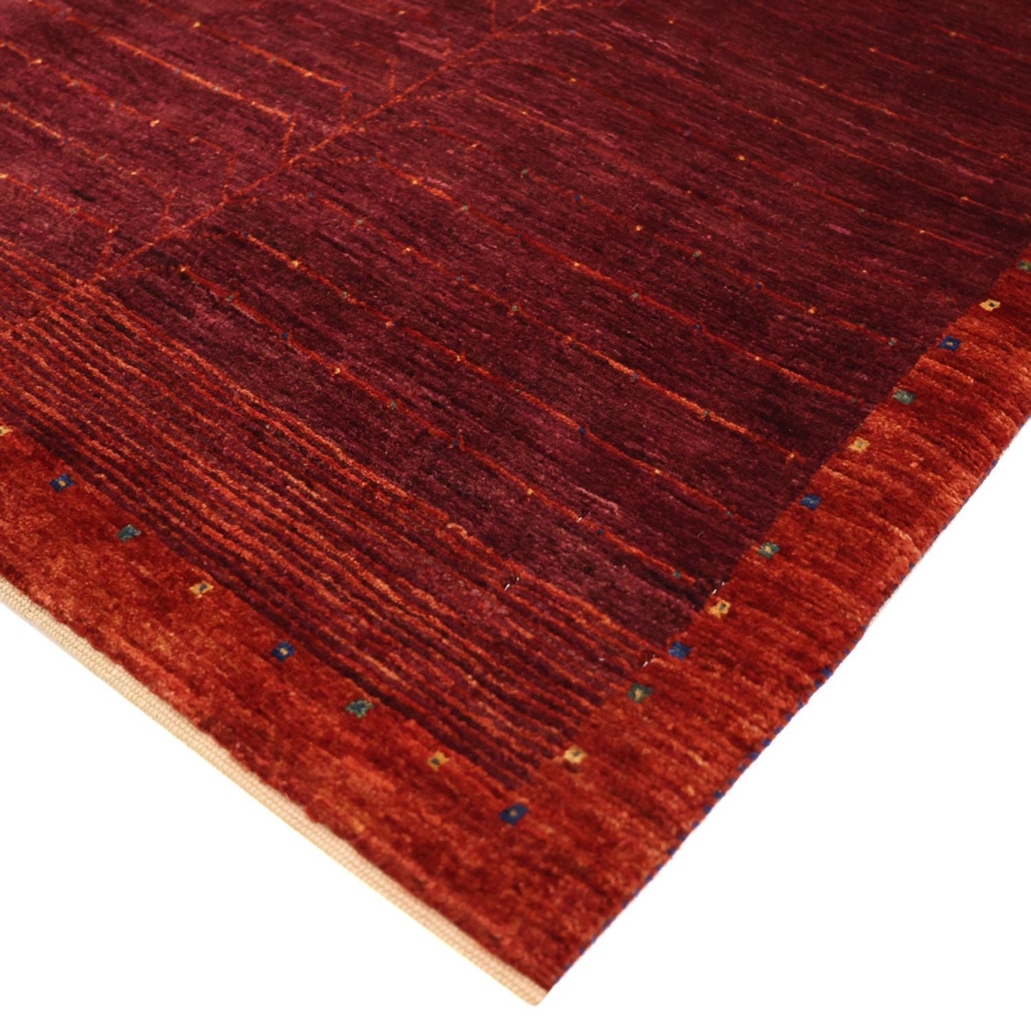 Gabbeh-tæppe - Kashkuli Persisk - 130 x 81 cm - mørkerød