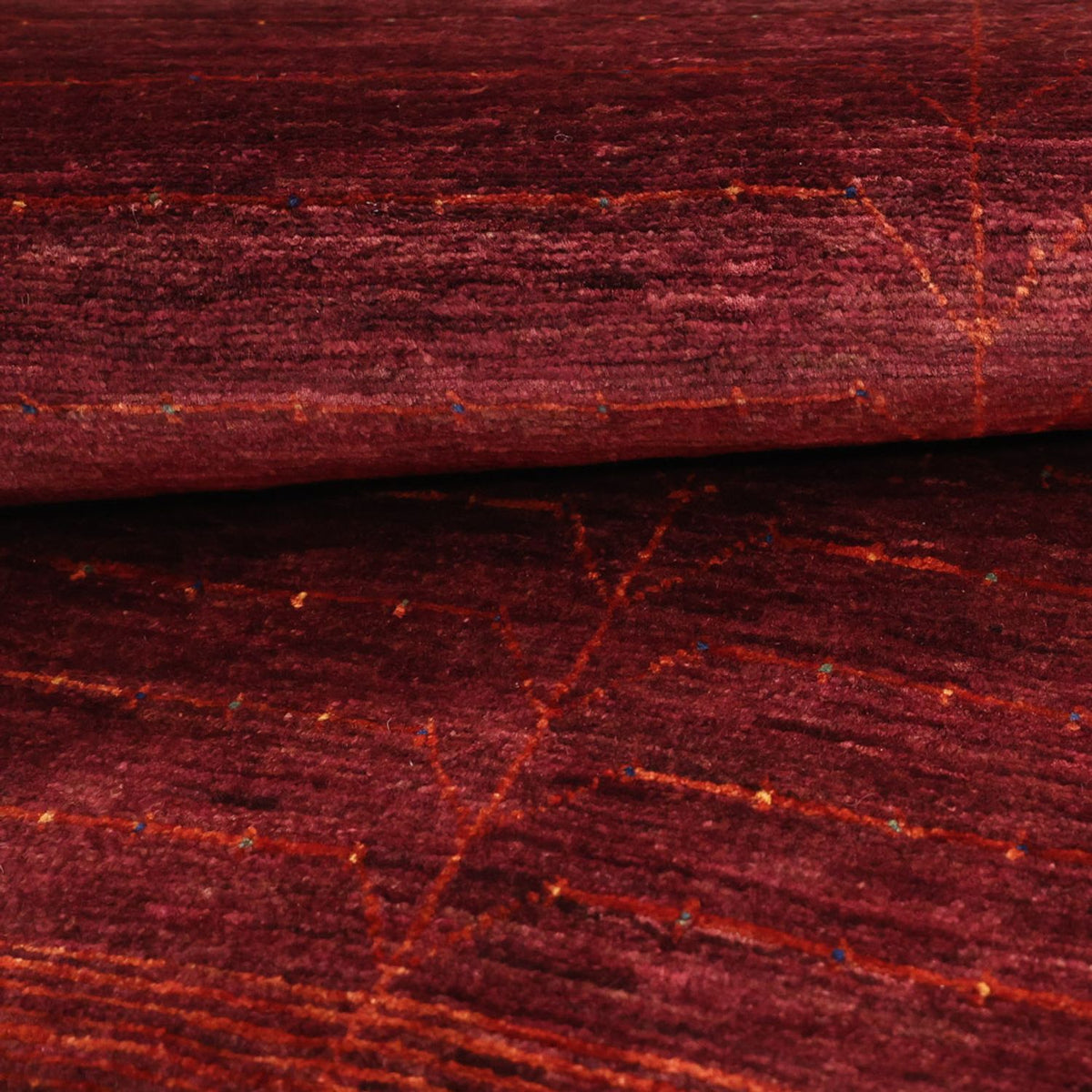 Gabbeh-tæppe - Kashkuli Persisk - 130 x 81 cm - mørkerød