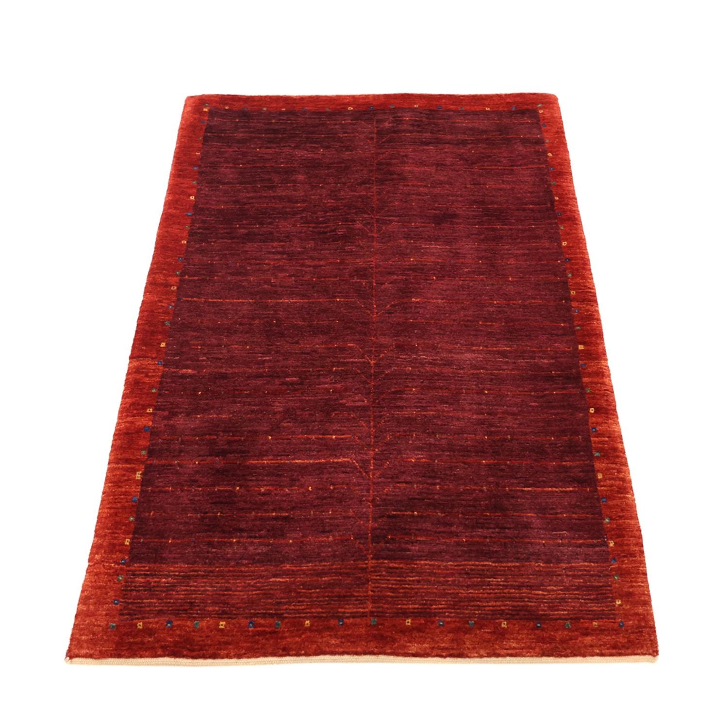 Gabbeh-tæppe - Kashkuli Persisk - 130 x 81 cm - mørkerød