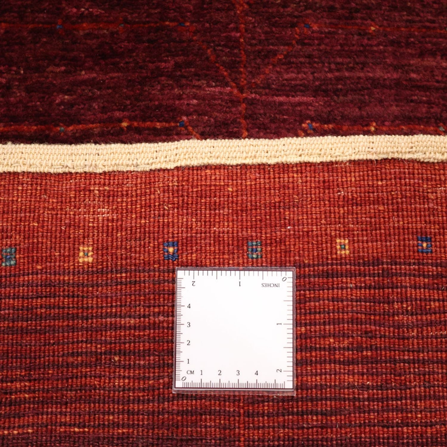 Gabbeh-tæppe - Kashkuli Persisk - 130 x 81 cm - mørkerød