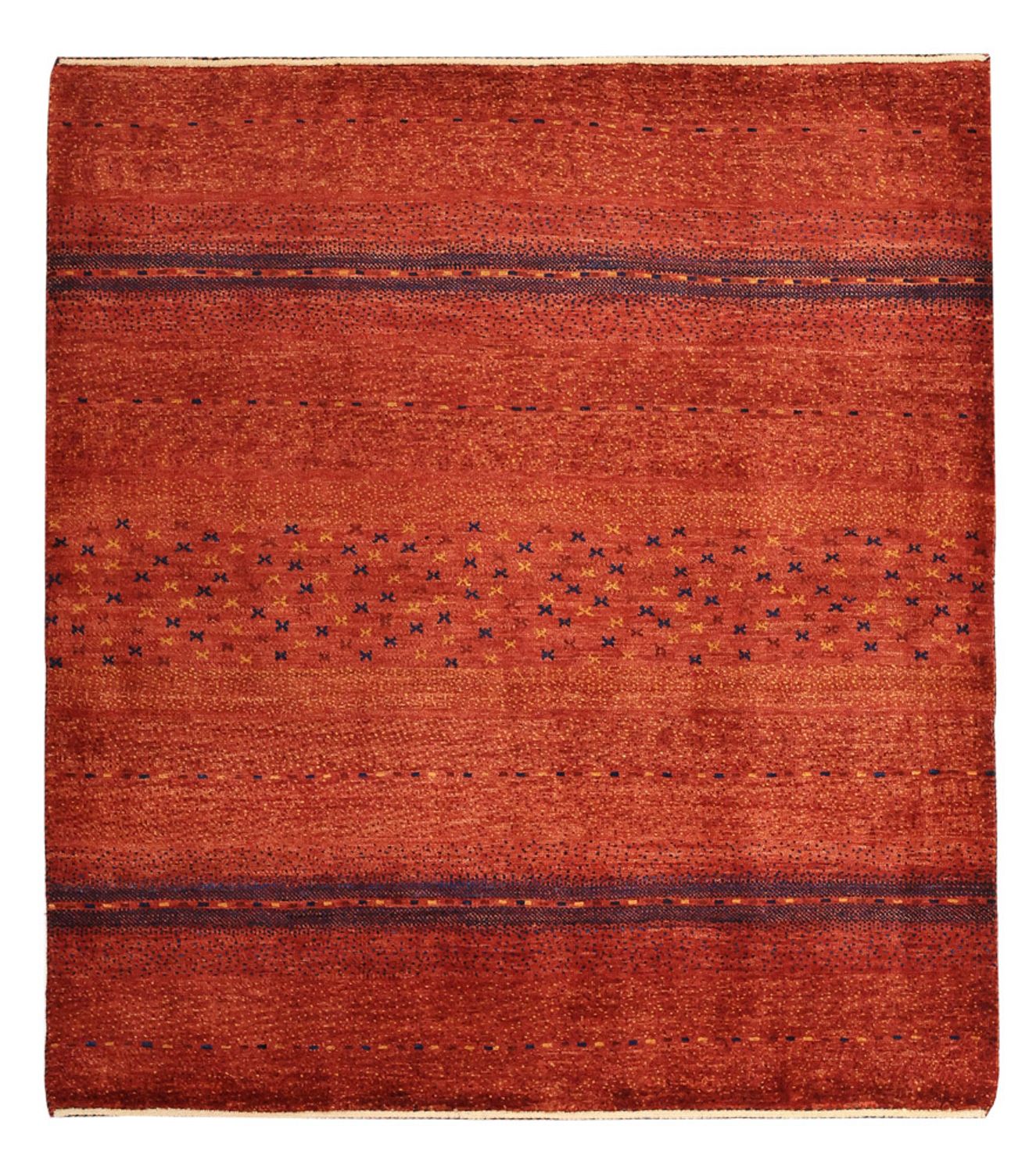 Gabbeh-tæppe - Kashkuli Persisk firkantet  - 116 x 102 cm - flerfarvet