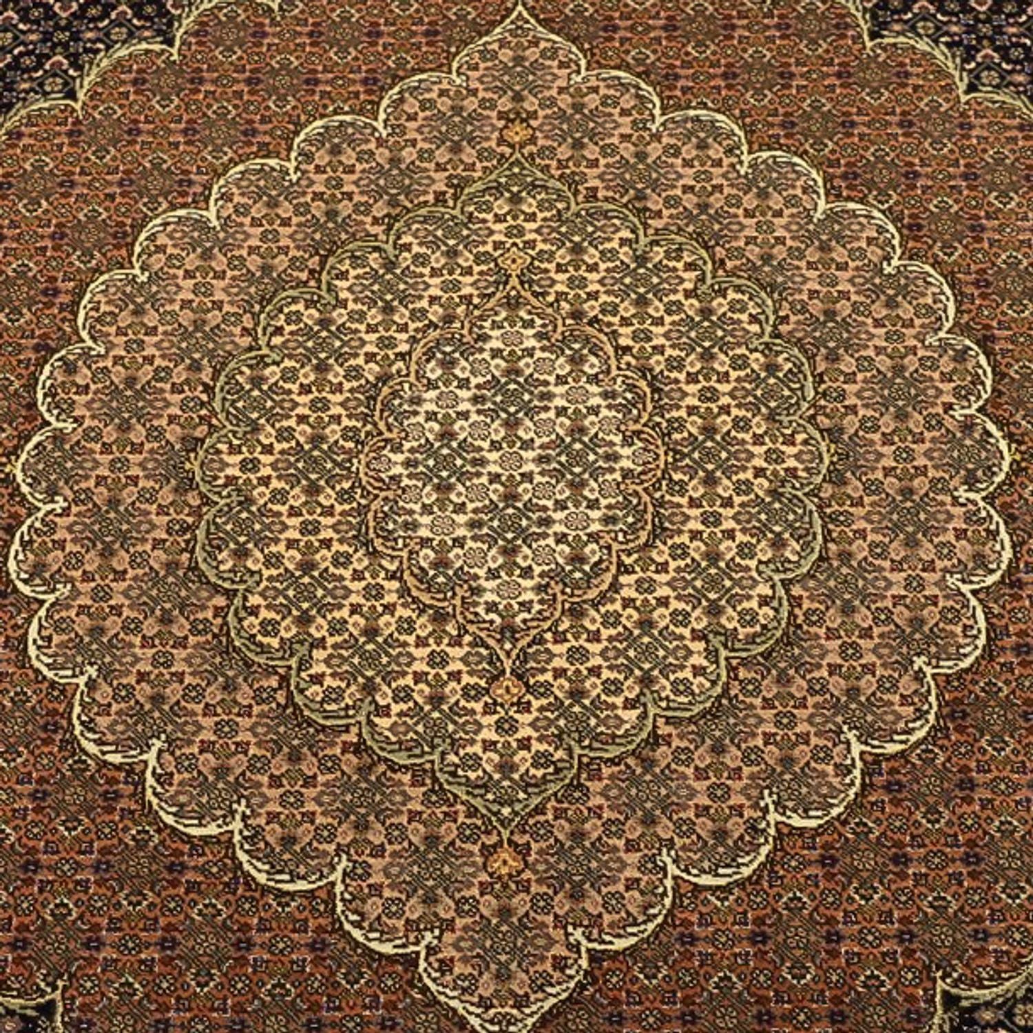Persisk tæppe - Tabriz - Royal - Royal - 354 x 248 cm - mørkebrun