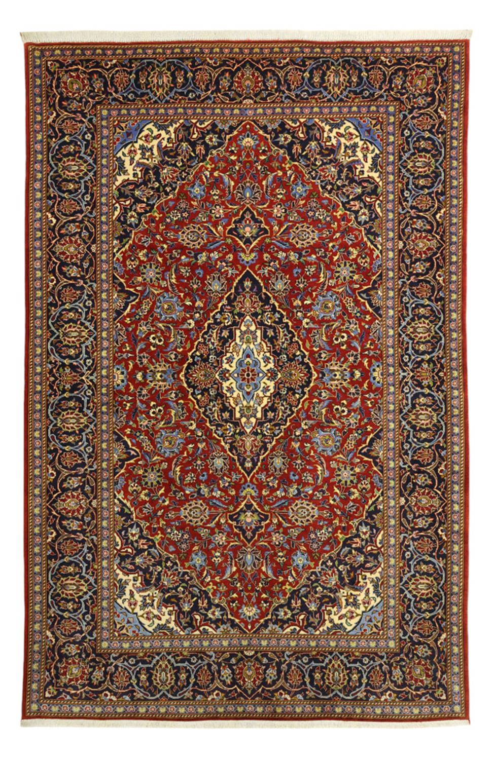 Persisk tæppe - Keshan - 222 x 144 cm - rød