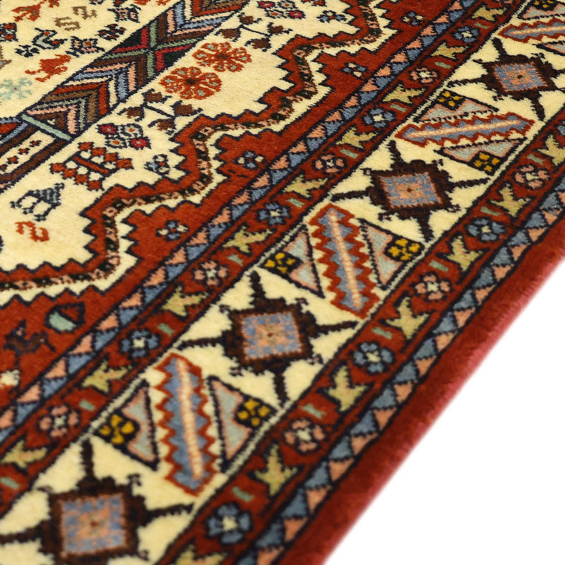 Persisk tæppe - Nomadisk - 140 x 103 cm - creme