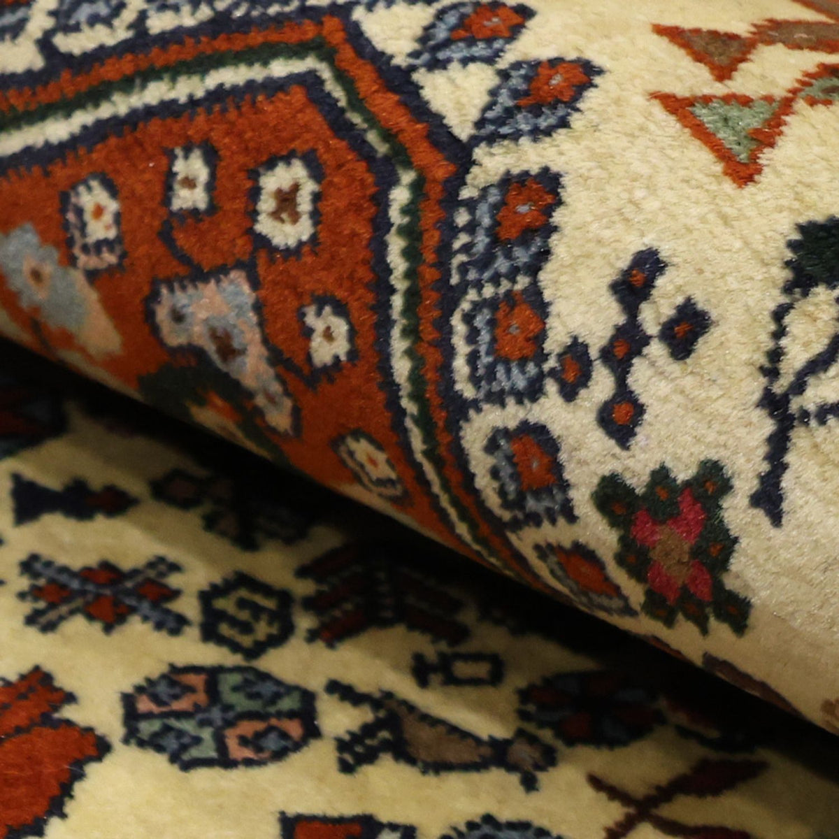 Persisk tæppe - Nomadisk - 140 x 103 cm - creme