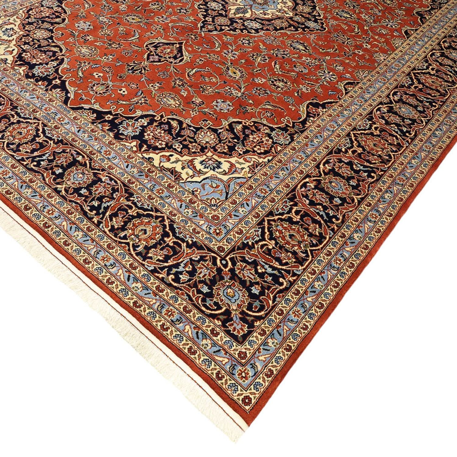 Persisk tæppe - Keshan - 352 x 244 cm - rød