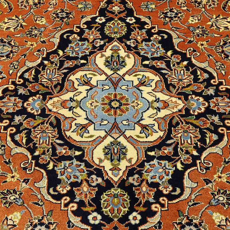 Persisk tæppe - Keshan - 347 x 251 cm - lysrød