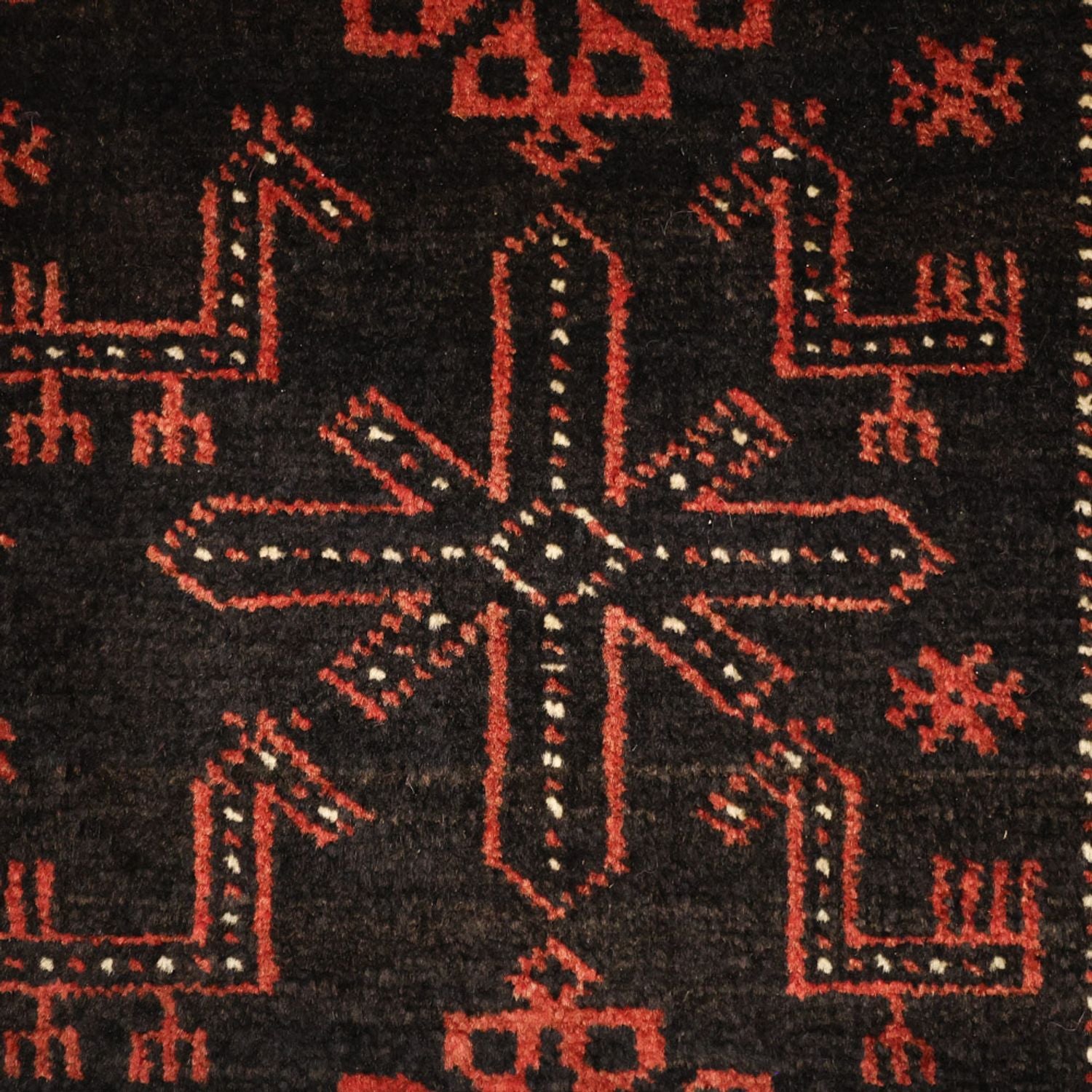 Løber Baluch-tæppe - 197 x 105 cm - mørkerød