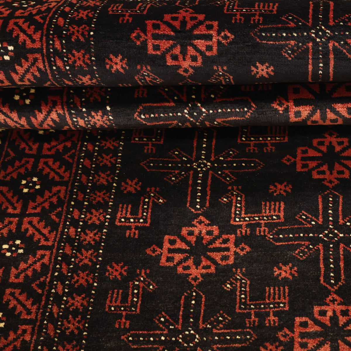 Løber Baluch-tæppe - 197 x 105 cm - mørkerød