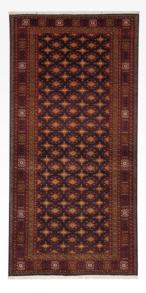 Løber Baluch-tæppe - 220 x 108 cm - mørkebrun