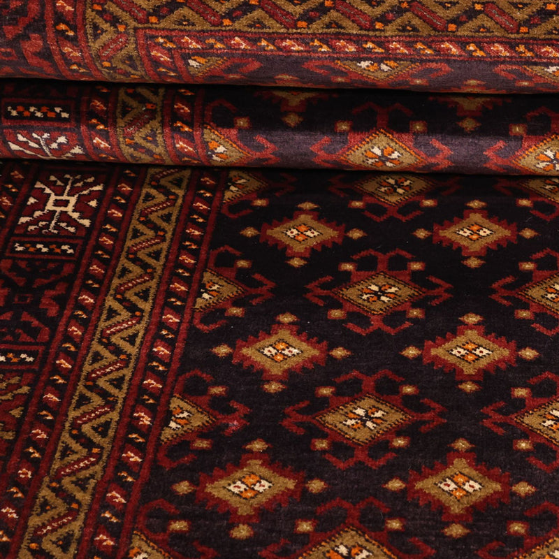 Løber Baluch-tæppe - 220 x 108 cm - mørkebrun