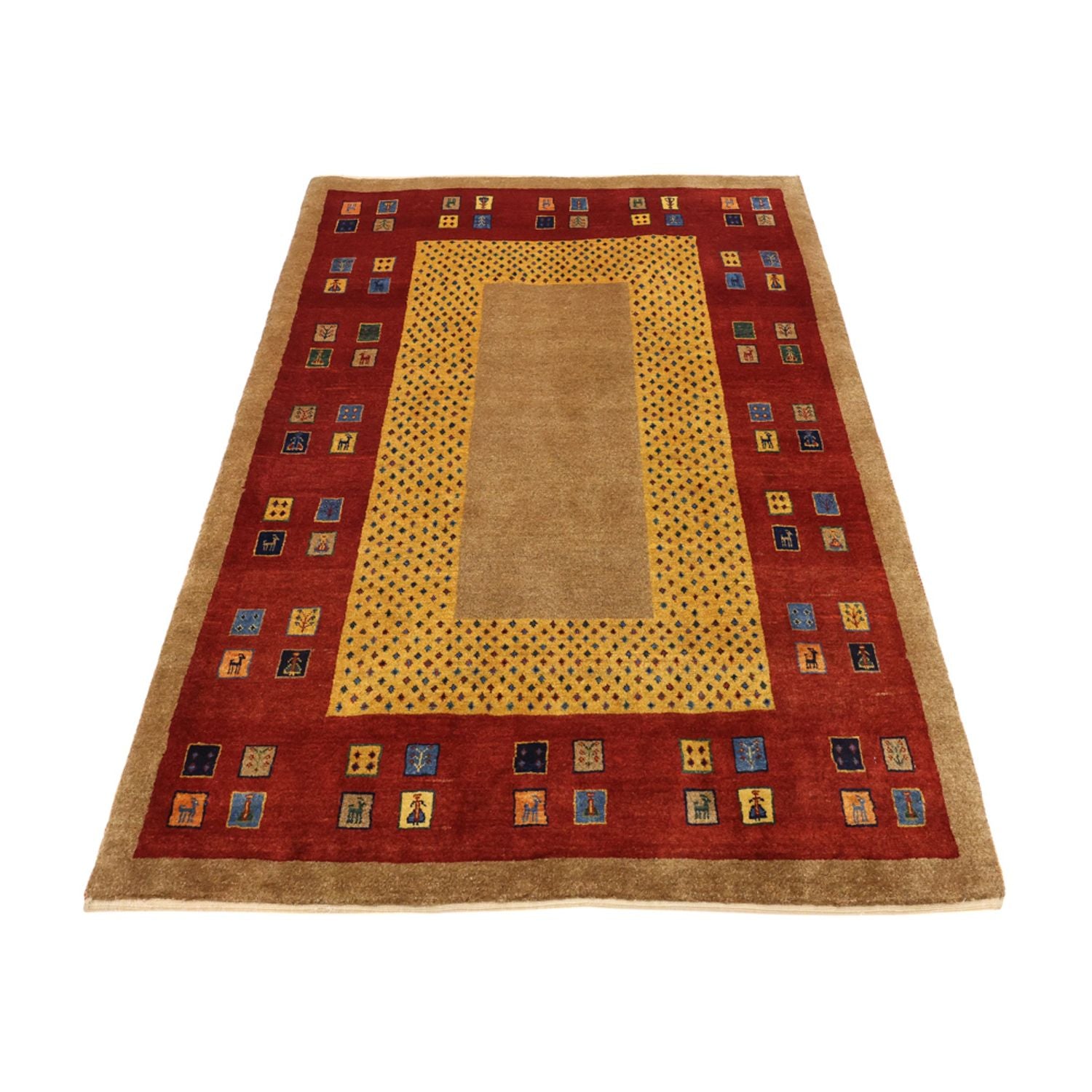 Gabbeh Tæppe - Loribaft Persisk - 158 x 108 cm - flerfarvet