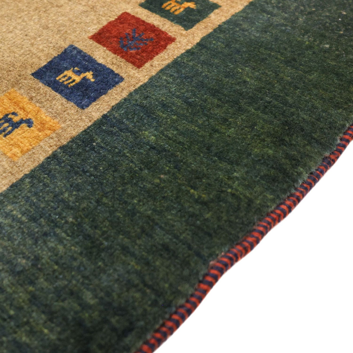 Gabbeh Tæppe - Loribaft Persisk - 128 x 86 cm - flerfarvet