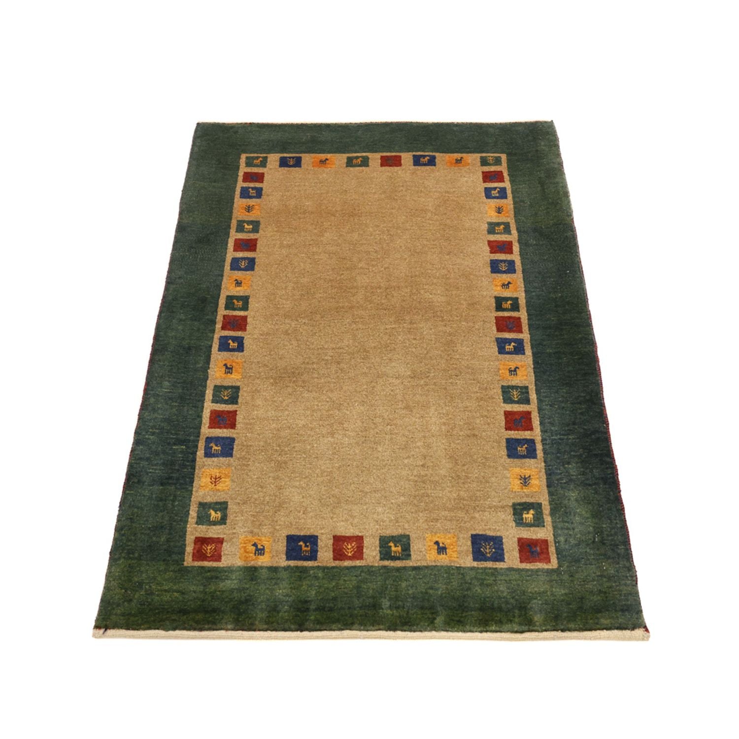 Gabbeh Tæppe - Loribaft Persisk - 128 x 86 cm - flerfarvet
