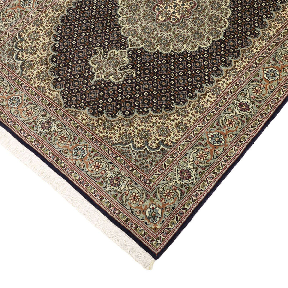 Persisk tæppe - Tabriz - Royal - 147 x 100 cm - mørk beige