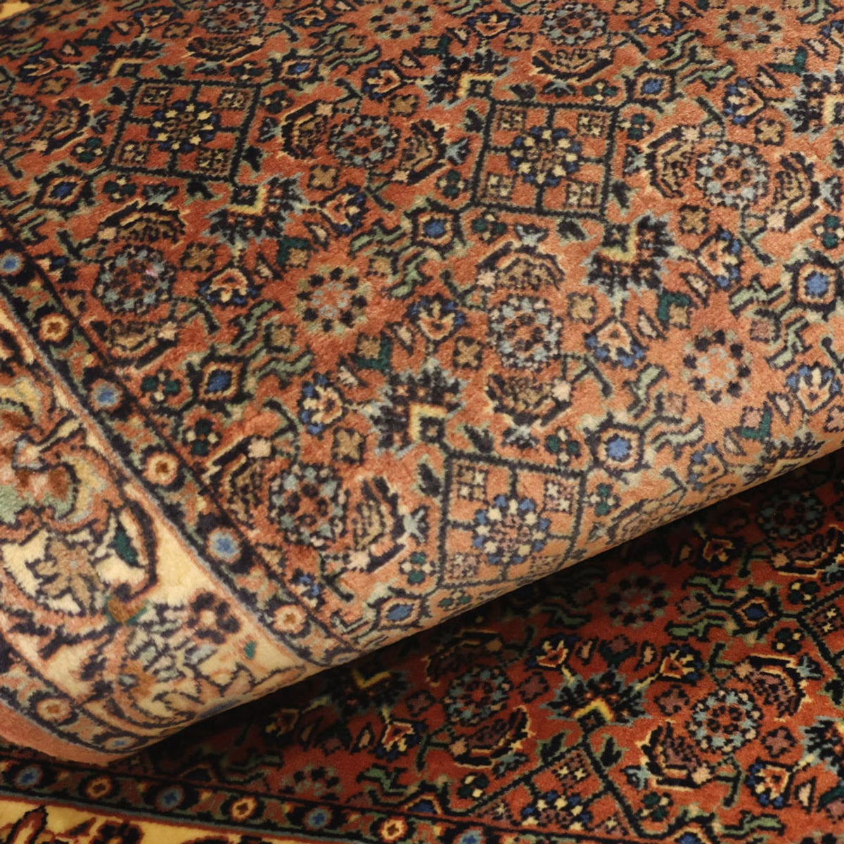 Persisk tæppe - Bijar - 144 x 71 cm - mørk beige