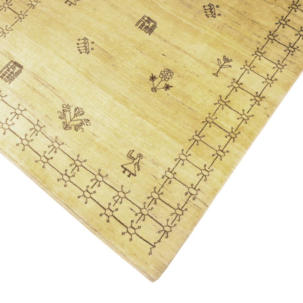 Gabbeh-tæppe - Kashkuli Persisk - 150 x 101 cm - beige