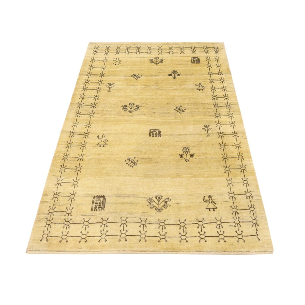 Gabbeh-tæppe - Kashkuli Persisk - 150 x 101 cm - beige