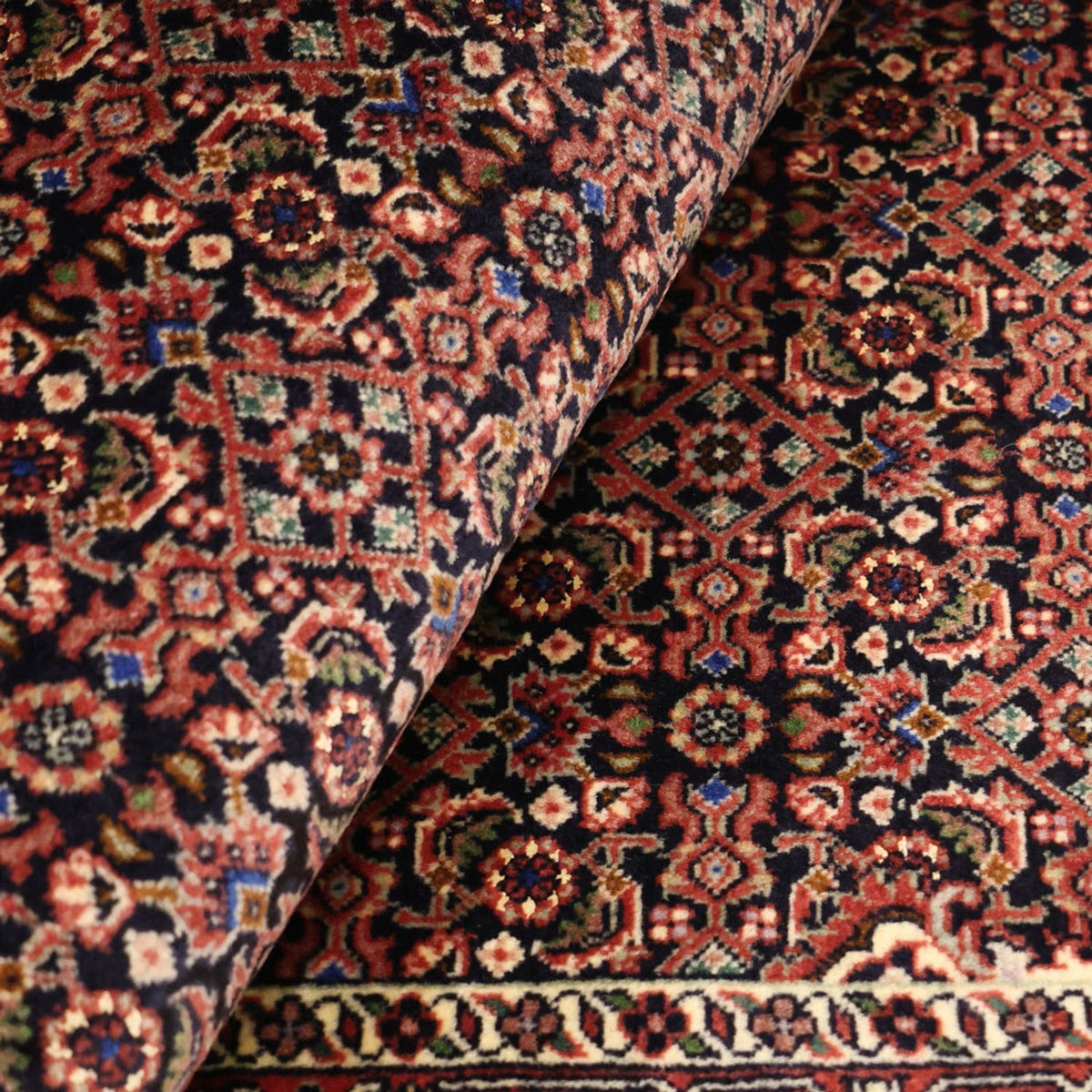 Persisk tæppe - Bijar - 146 x 90 cm - mørk beige