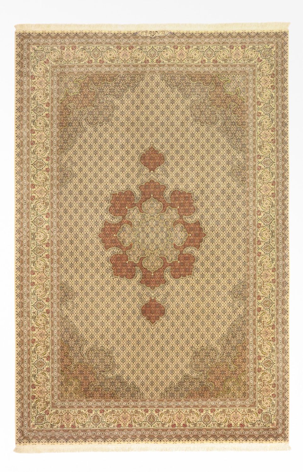 Persisk tæppe - Tabriz - 300 x 201 cm - lys beige