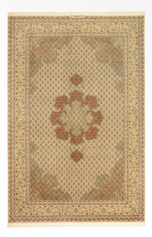 Persisk tæppe - Tabriz - 300 x 201 cm - lys beige