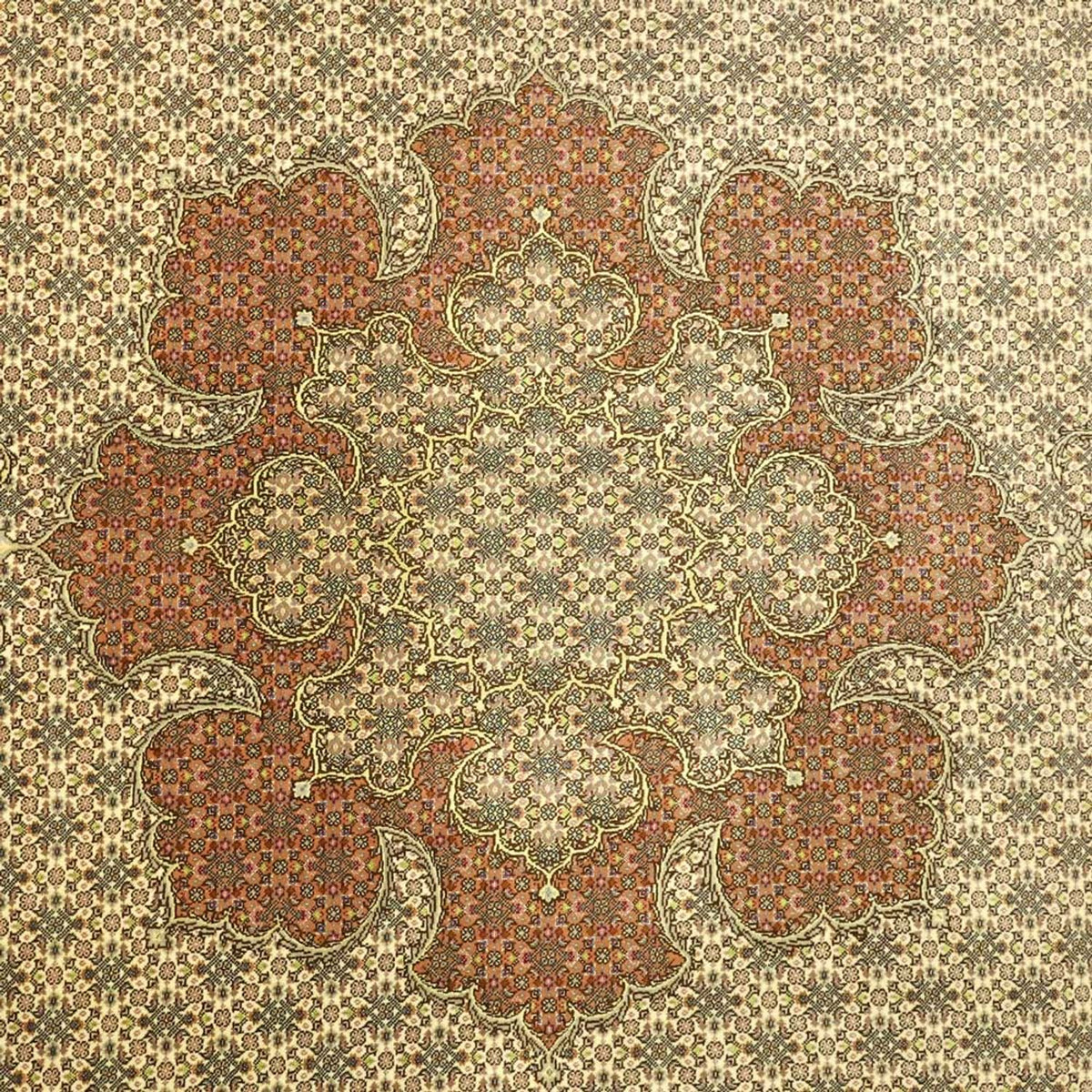 Persisk tæppe - Tabriz - 300 x 201 cm - lys beige