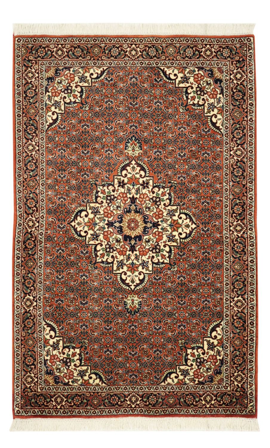 Persisk tæppe - Bijar - 141 x 89 cm - mørk beige