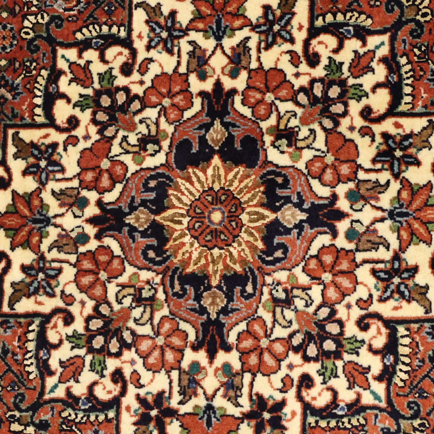 Persisk tæppe - Bijar - 141 x 89 cm - mørk beige