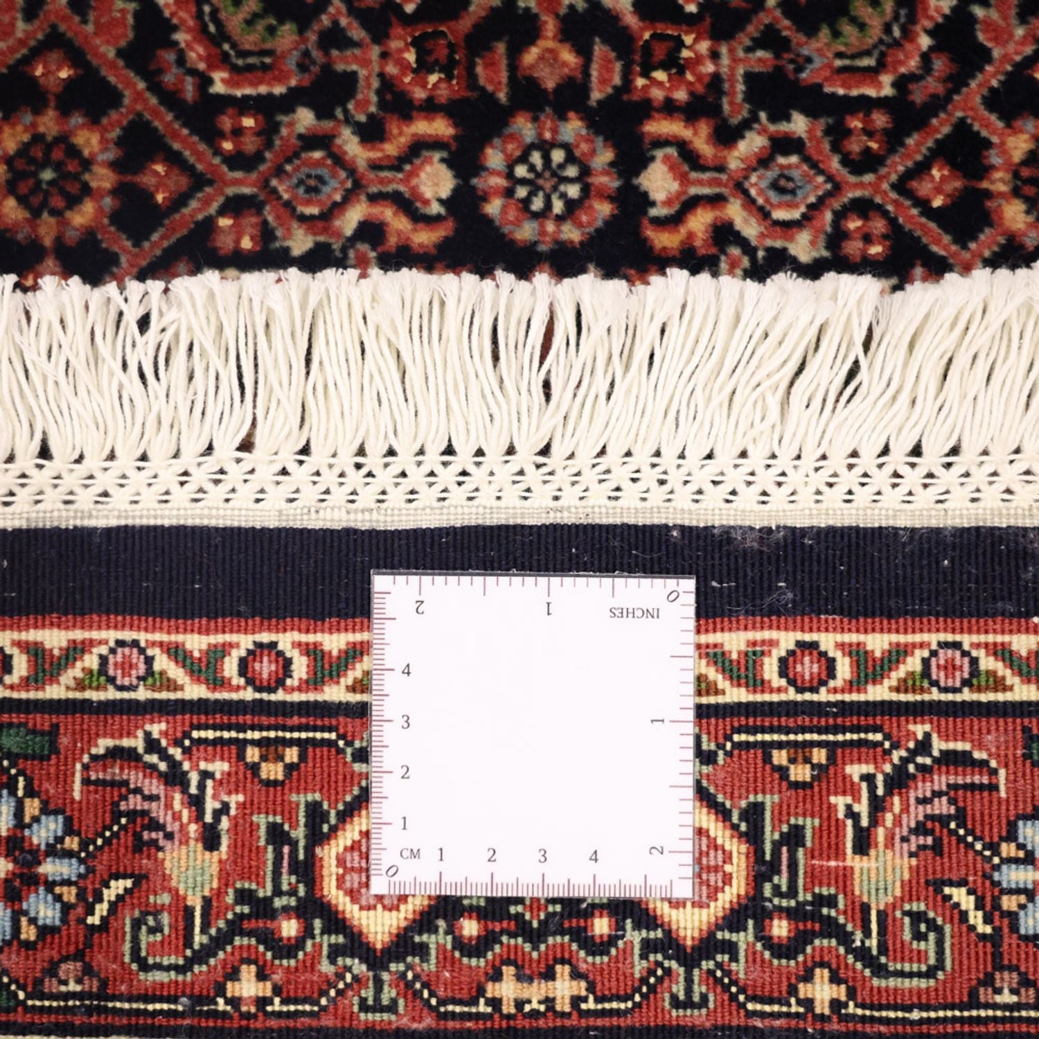 Persisk tæppe - Bijar - 131 x 79 cm - mørkerød