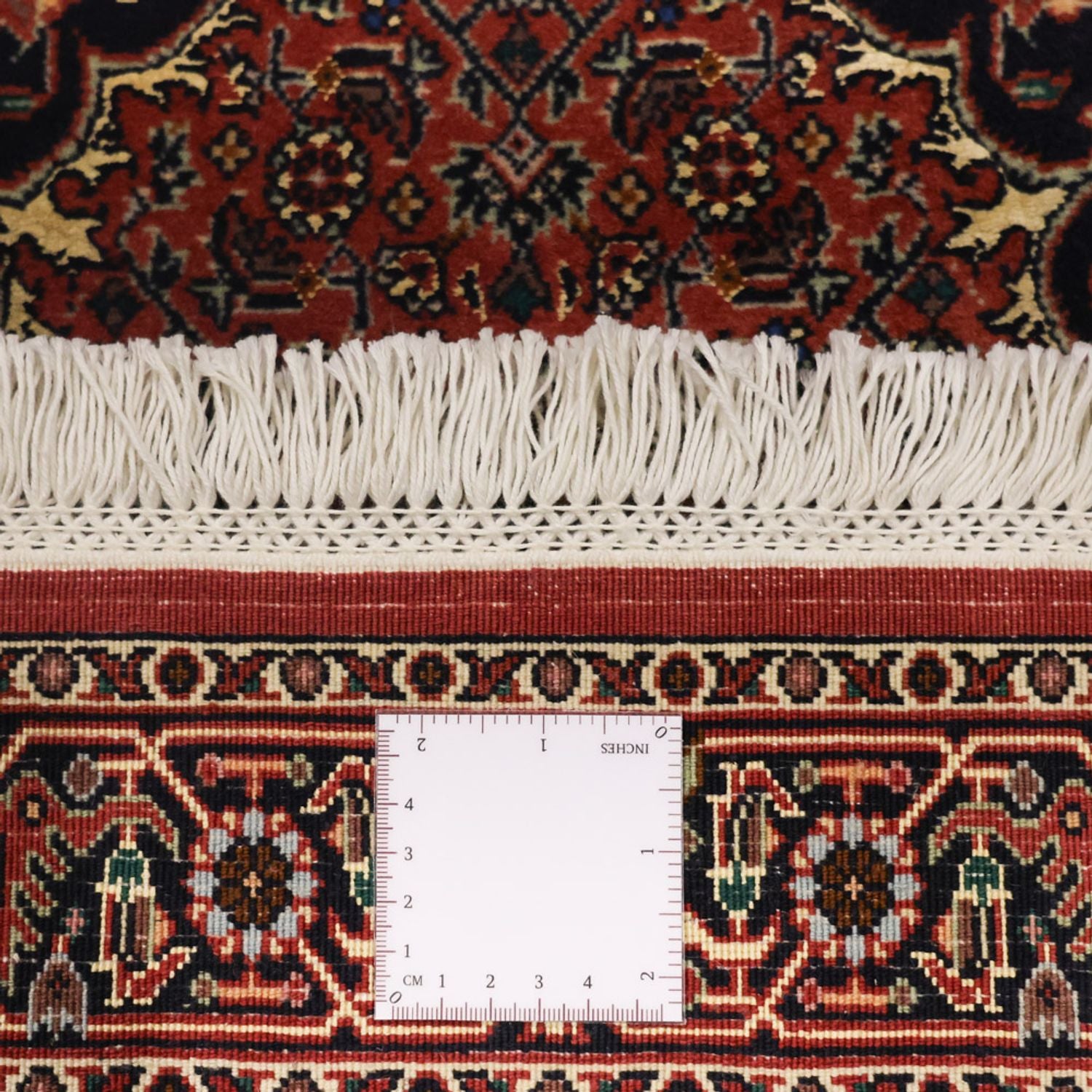 Persisk tæppe - Bijar - 139 x 68 cm - mørkerød