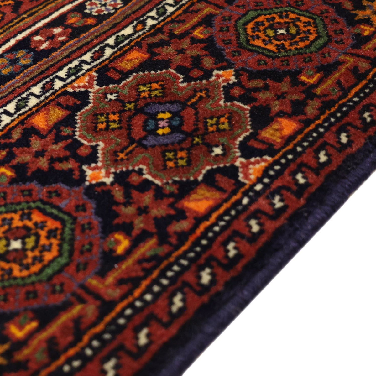 Persisk tæppe - Nomadisk - 150 x 100 cm - mørkerød