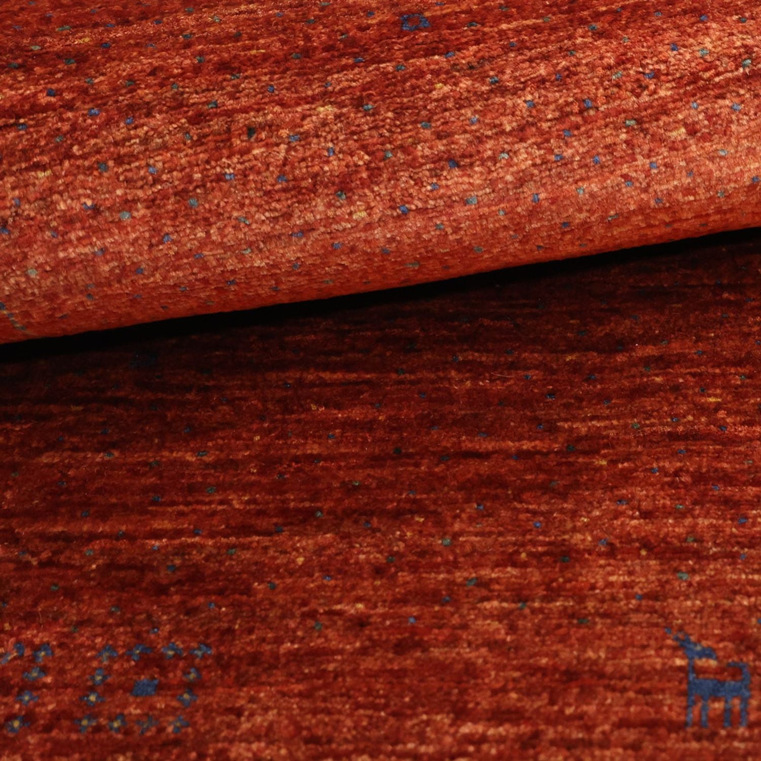 Gabbeh-tæppe - Kashkuli Persisk - 122 x 79 cm - mørkerød