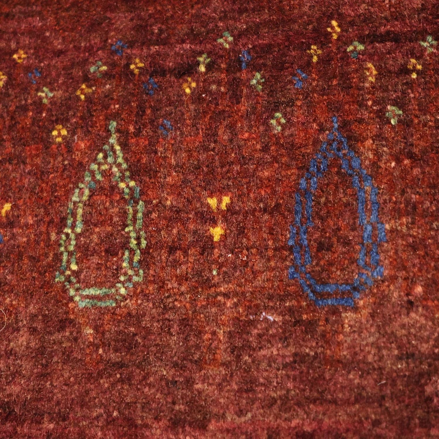 Gabbeh-tæppe - Kashkuli Persisk - 155 x 80 cm - mørkerød