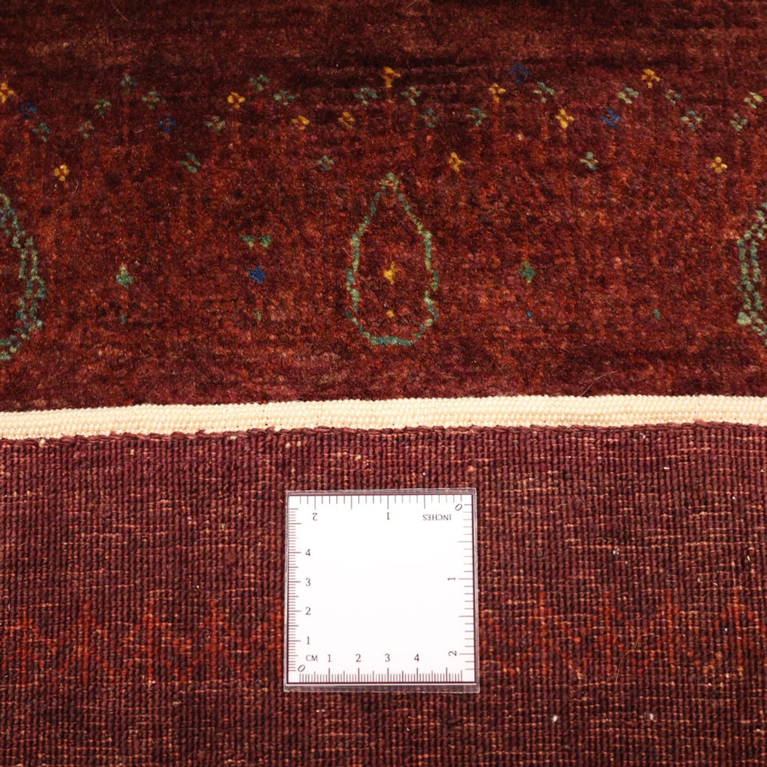 Gabbeh-tæppe - Kashkuli Persisk - 155 x 80 cm - mørkerød