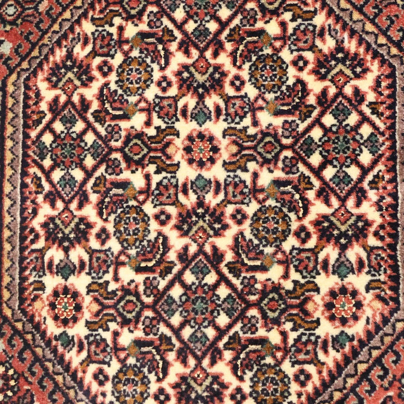 Persisk tæppe - Bijar - 136 x 70 cm - mørkerød