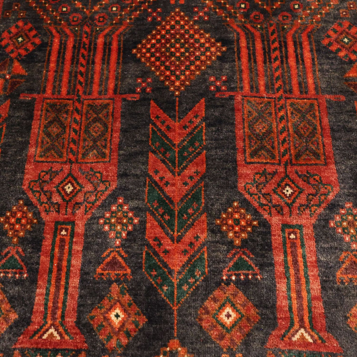 Løber Baluch-tæppe - 292 x 110 cm - mørkerød