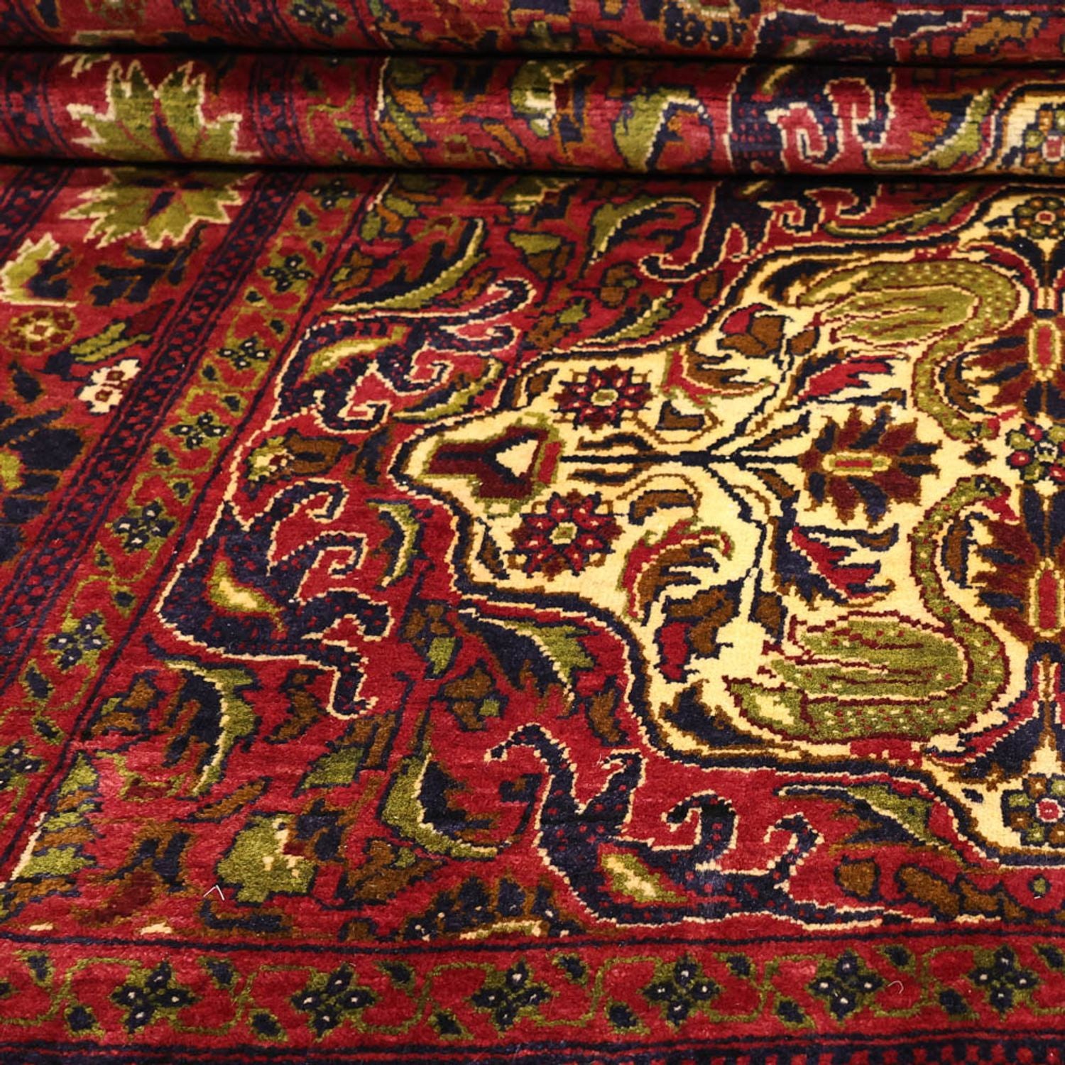 Løber Baluch-tæppe - 223 x 128 cm - mørkerød