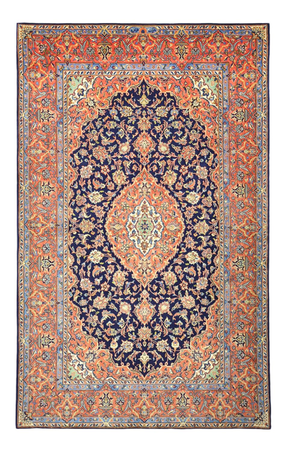 Persisk tæppe - Bijar - Royal - 220 x 136 cm - mørkeblå