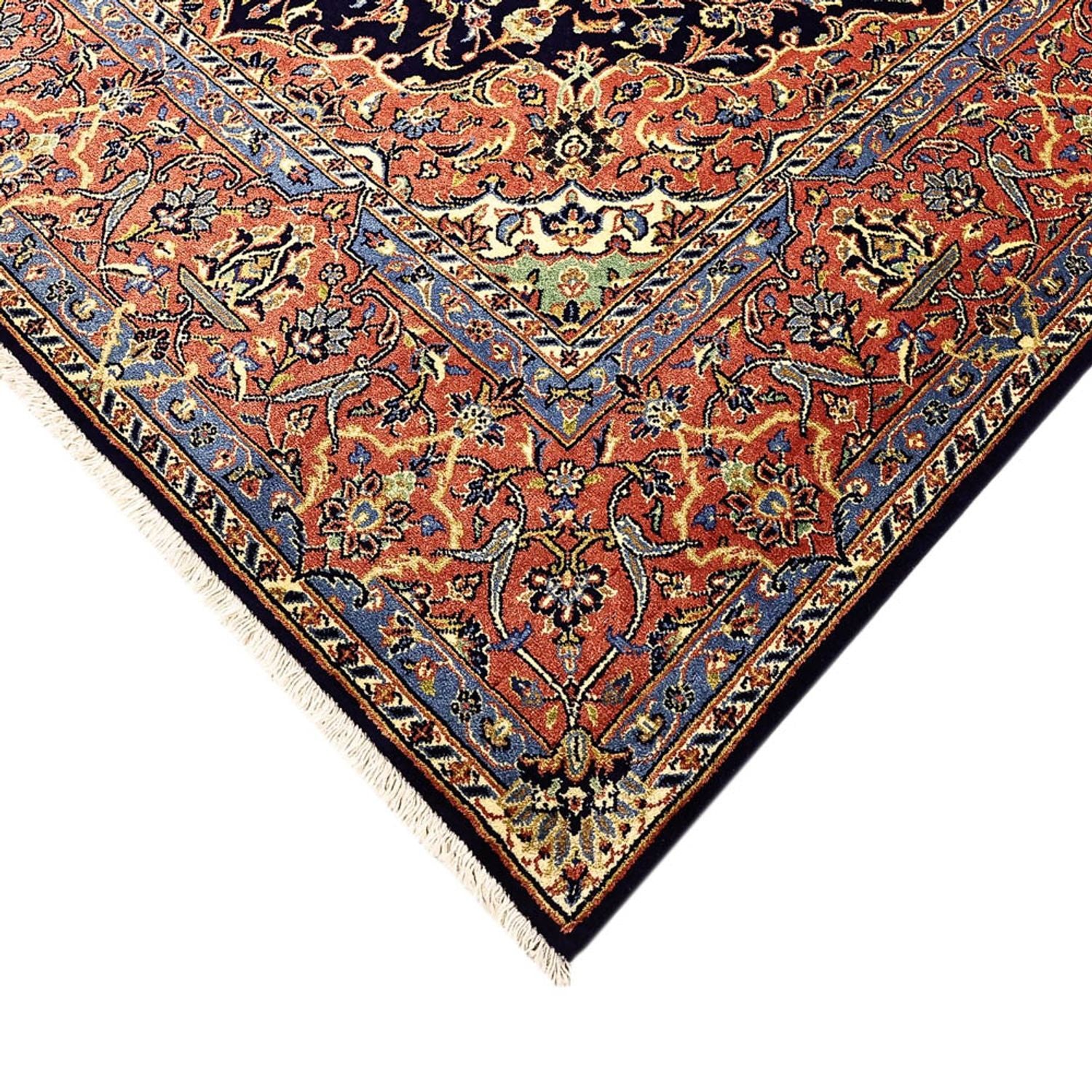 Persisk tæppe - Bijar - Royal - 220 x 136 cm - mørkeblå