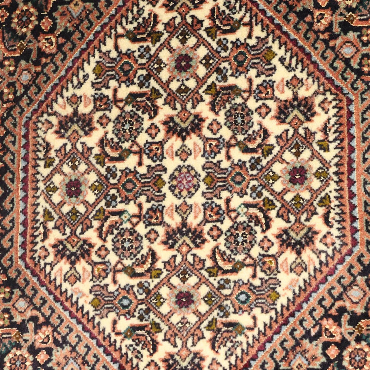 Persisk tæppe - Bijar - 134 x 70 cm - mørk beige