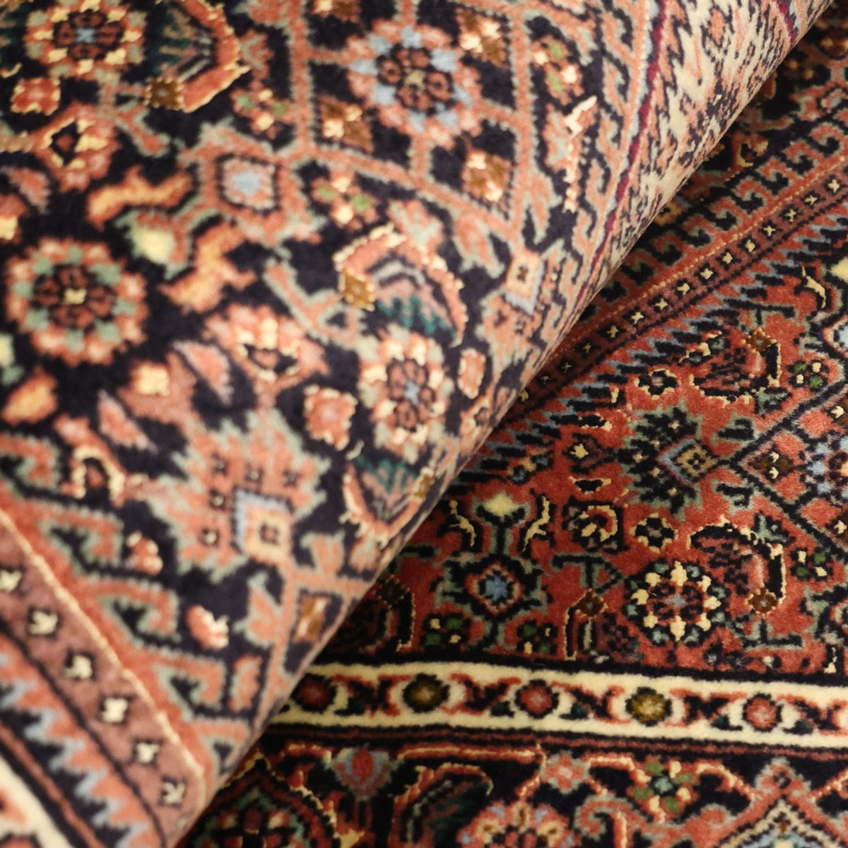 Persisk tæppe - Bijar - 134 x 70 cm - mørk beige