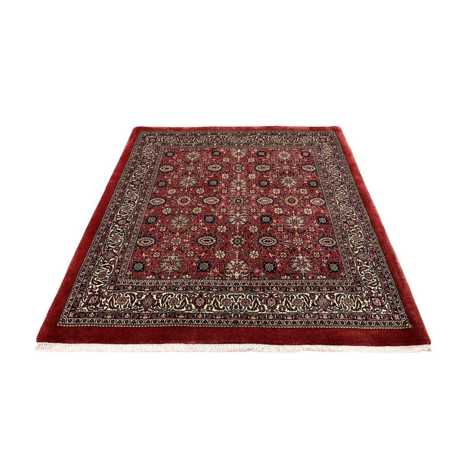 Persisk tæppe - Bijar - Royal - 163 x 153 cm - mørkerød