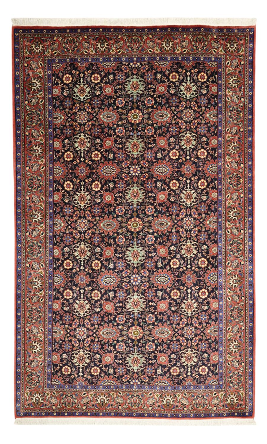 Persisk tæppe - Bijar - Royal - 212 x 130 cm - mørkeblå