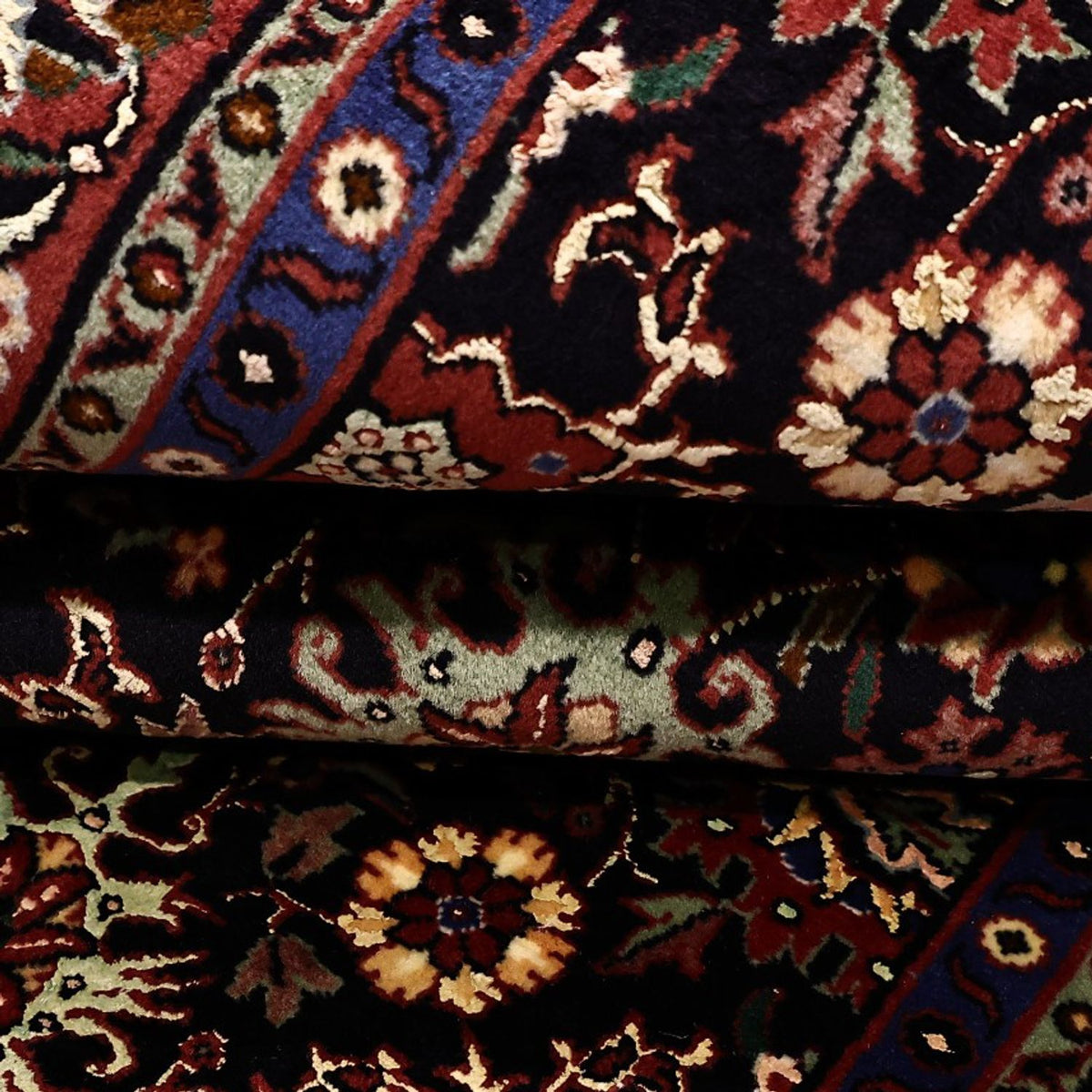 Persisk tæppe - Bijar - Royal - 212 x 130 cm - mørkeblå